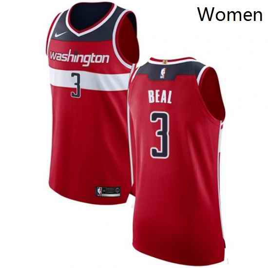 Womens Nike Washington Wizards 3 Bradley Beal Authentic Red Road NBA Jersey Icon Edition